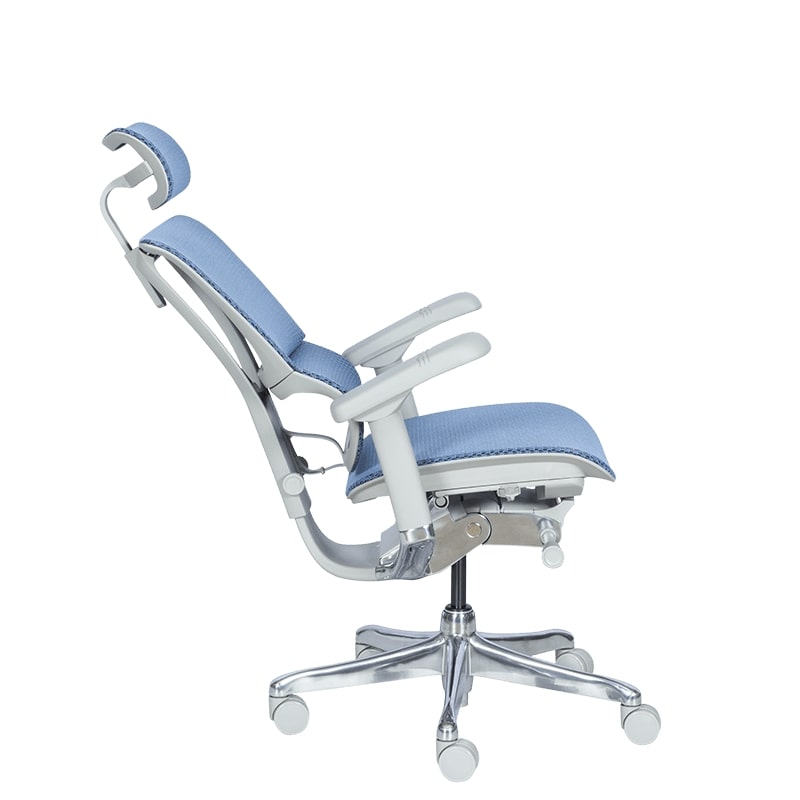 Ергономичен офис стол IOO Elite 2 сива рамка-син